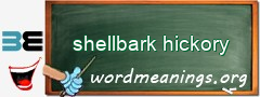 WordMeaning blackboard for shellbark hickory